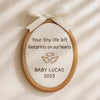 Hand-Embroidered Baby Memorial Hoop: Miscarriage and Infant Loss Keepsake