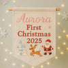 Custom Holiday Embroidered Banner – Custom Baby Name Embroidery