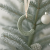 Custom Knitted Wire Letter for Christmas Tree: Soft Cotton Initial Ornament