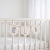 Custom Soft Letter Bunting: Minimal Baby Room Decoration