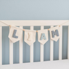 Custom Soft Letter Bunting: Minimal Baby Room Decoration
