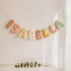 Personalized Plush Name Garland: Neutral Nursery Decor