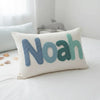 Custom Punch Needle Name Pillow Cover: Personalized Pastel Baby Room Decor