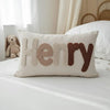 Custom Punch Needle Name Pillow Cover: Personalized Pastel Baby Room Decor