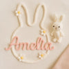 Handmade Knitted Wire Name Sign: Custom Baby Name Wall Art for Nursery