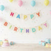 Handmade Plush Birthday Garland: Soft Yarn “HAPPY BIRTHDAY” Banner