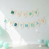 Handmade Plush Birthday Garland: Soft Yarn “HAPPY BIRTHDAY” Banner