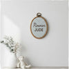 Custom Gingham Baby Name Hoop: Personalized Nursery Decor