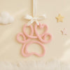 Handmade Paw Ornament: Baby Room Wall Décor with Satin Bow