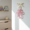 Handmade Paw Ornament: Baby Room Wall Décor with Satin Bow