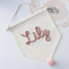 Personalized Felt Name Pennant: Custom Baby Name Canvas Pennant