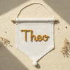 Personalized Felt Name Pennant: Custom Baby Name Canvas Pennant