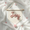 Felt Name Canvas Pennant: Custom Baby Room Hanging Banner