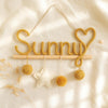 Personalized Knitted Wire Name Hanging: Baby Room Hanging Decor