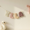 Personalized Plush Name Garland: Neutral Nursery Decor