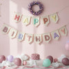Handmade Plush Birthday Garland: Soft Yarn “HAPPY BIRTHDAY” Banner