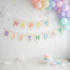 Handmade Fluffy Yarn Birthday Banner: Pastel Plush “HAPPY BIRTHDAY” Garland for Party Decor