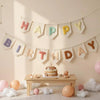 Handmade Fluffy Yarn Birthday Banner: Pastel Plush “HAPPY BIRTHDAY” Garland for Party Decor