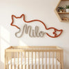 Personalized Knitted Wire Name Sign: Minimal Nursery Wall Decor