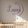 Handmade Knitted Wire Baby Name Sign: Soft Pastel Nursery Decor