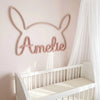 Custom Knitted Wire Name for Nursery: Modern Baby Room Wall Art