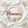 Floral Knitted Wire Name Sign: Pastel Nursery Decor