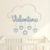 Handmade Knitted Wire Baby Name Sign: Soft Pastel Nursery Decor