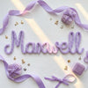 Personalized Fluffy Yarn Wire Name Sign: Custom Nursery Name Decor
