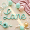 Personalized Fluffy Yarn Wire Name Sign: Custom Nursery Name Decor
