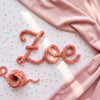Custom Fluffy Yarn Name Sign: Handmade Nursery Wall Decor