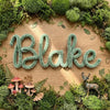 Custom Fluffy Yarn Name Sign: Handmade Nursery Wall Decor