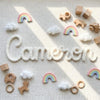 Custom Fluffy Yarn Name Sign: Handmade Nursery Wall Decor