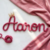 Handmade Fluffy Yarn Name Sign: Personalized Baby Name Decor