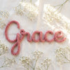 Handmade Fluffy Yarn Name Sign: Personalized Baby Name Decor