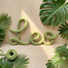 Custom Knitted Fluffy Yarn Name Sign: Nursery Wall Decoration