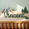 Custom Knitted Fluffy Yarn Name Sign: Nursery Wall Decoration