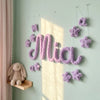 Handmade Fluffy Yarn Name Sign: Nursery Wall Decoration