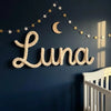 Handmade Fluffy Yarn Name Sign: Nursery Wall Decoration