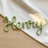 Personalized Fluffy Yarn Wire Name Sign: Custom Nursery Name Decor