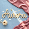Personalized Fluffy Yarn Wire Name: Nursery & Kids Room Decor