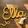 Handmade Fluffy Yarn Name Sign: Personalized Baby Name Decor
