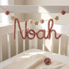 Handmade Fluffy Yarn Name Sign: Nursery Wall Decoration