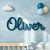 Handmade Fluffy Yarn Name Sign: Nursery Wall Decoration