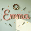 Custom Baby Name Sign: Fluffy Yarn Wire Nursery Decor