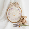 Personalized Baby Name Hoop with Duck: Handmade Nursery Decor