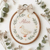 Personalized Baby Name Hoop with Duck: Handmade Nursery Decor
