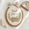 Custom Embroidered Baby Name Hoop: Nursery Wall Art, Baby Shower Gift