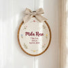 Custom Baby Name Embroidery Hoop with Birth Details: Nursery Keepsake Decor