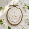 Personalized Baby Duck Embroidery Hoop: Floral Name Nursery Decoration