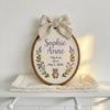 Custom Baby Name Embroidery Hoop with Birth Details: Nursery Keepsake Decor